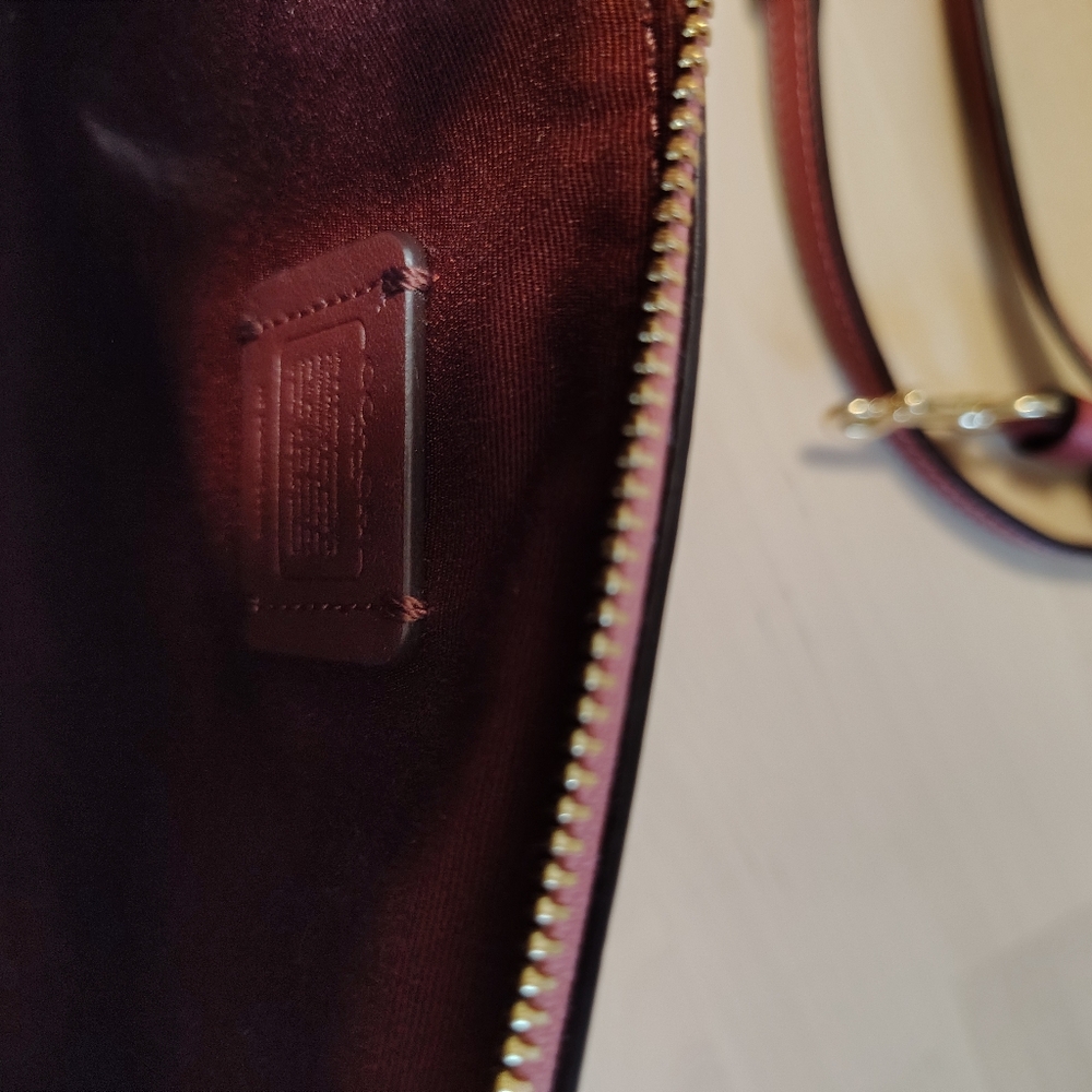 Coach Purse Mauve Pink Purse Bag Leather Handbag - Picture 4 of 7